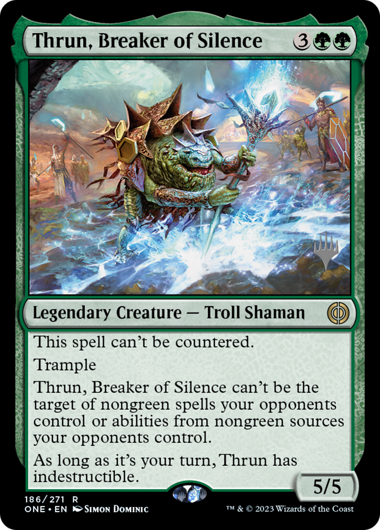 Thrun, Breaker of Silence (Promo Pack) [Phyrexia: All Will Be One Promos] | Chromatic Games