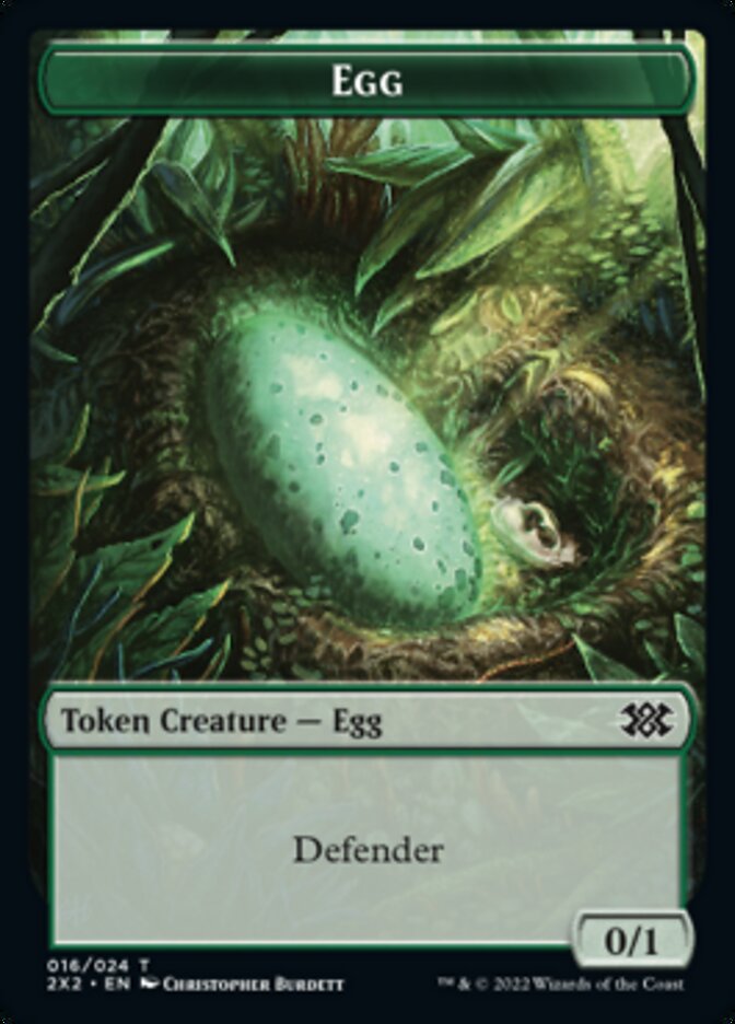 Egg // Soldier Double-Sided Token [Double Masters 2022 Tokens] | Chromatic Games