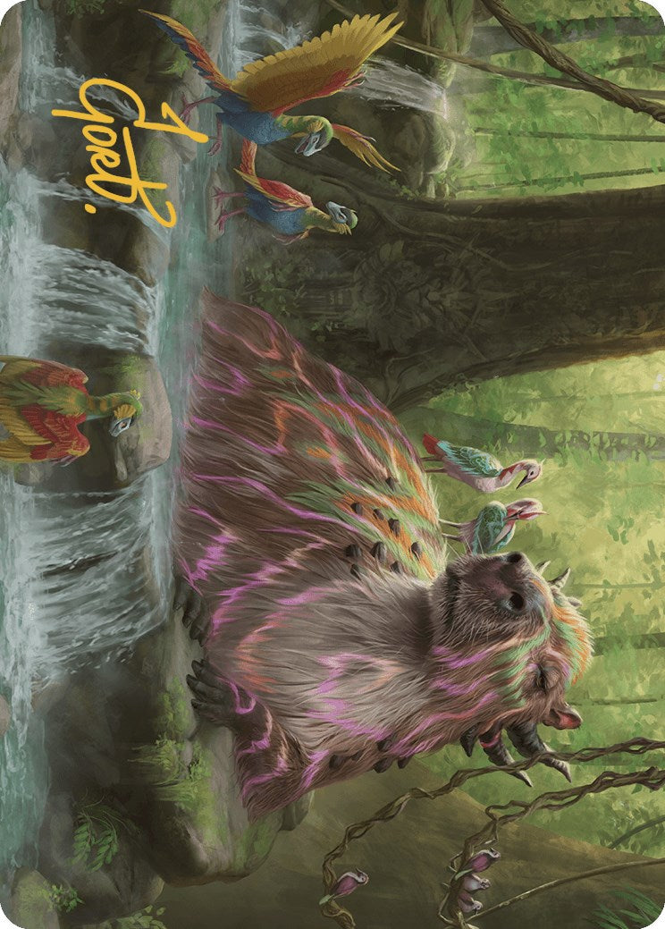 Basking Capybara Art Card (Gold-Stamped Signature) [The Lost Caverns of Ixalan Art Series] | Chromatic Games