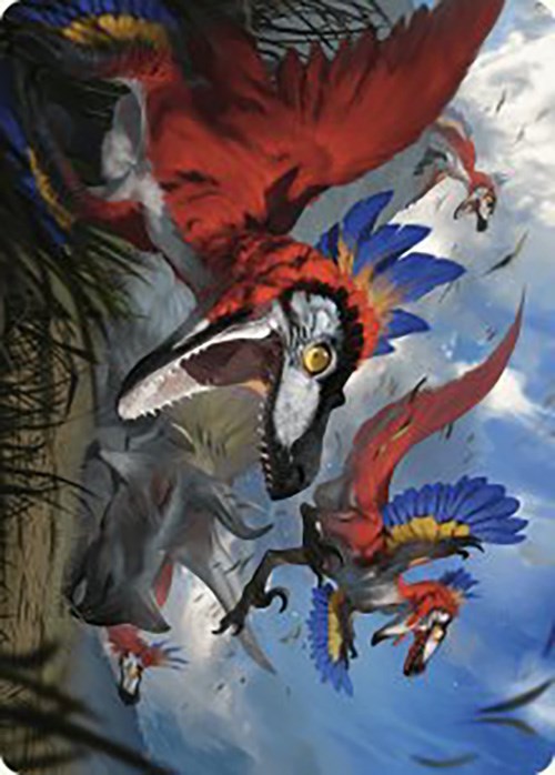 Wrathful Raptors Art Card [The Lost Caverns of Ixalan Art Series] | Chromatic Games