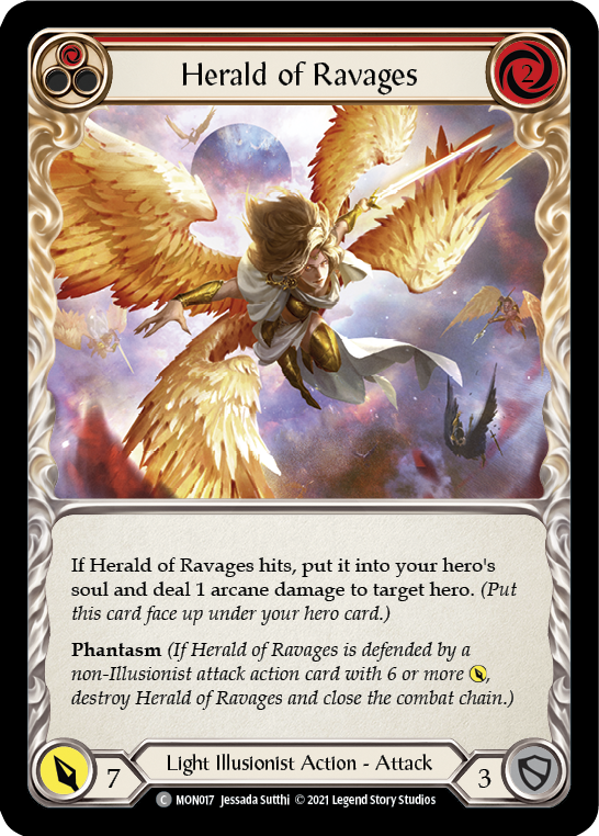 Herald of Ravages (Red) [MON017] (Monarch)  1st Edition Normal | Chromatic Games