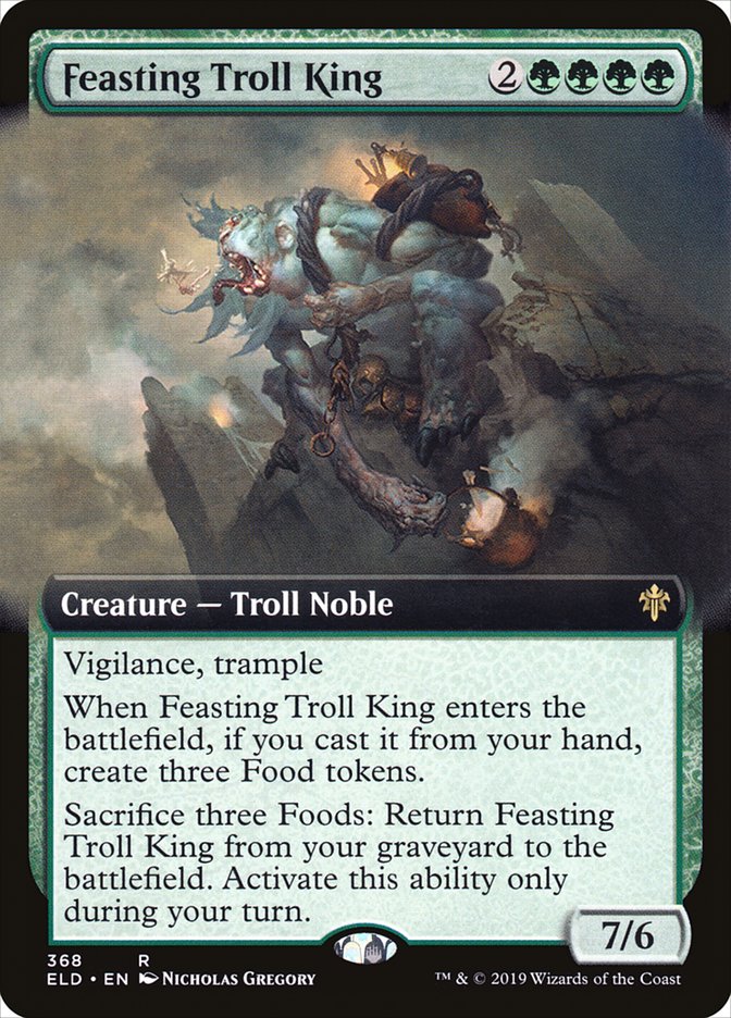 Feasting Troll King (Extended Art) [Throne of Eldraine] | Chromatic Games