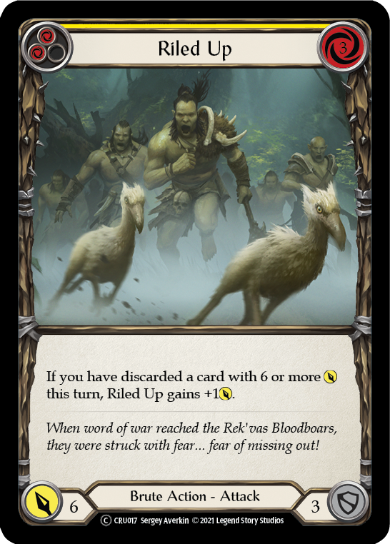 Riled Up (Yellow) [U-CRU017] (Crucible of War Unlimited)  Unlimited Rainbow Foil | Chromatic Games