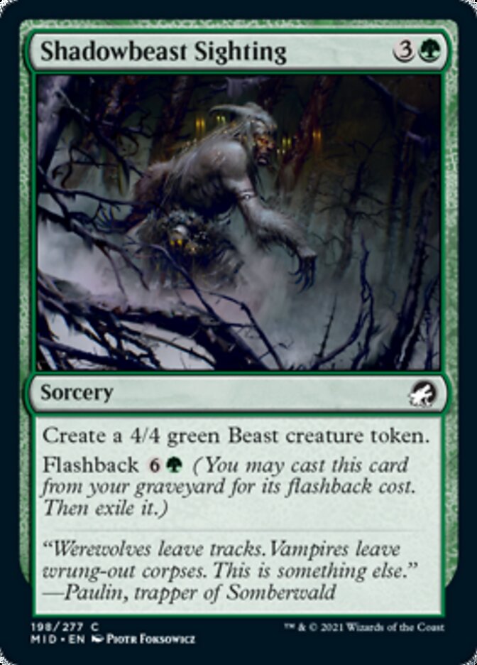 Shadowbeast Sighting [Innistrad: Midnight Hunt] | Chromatic Games