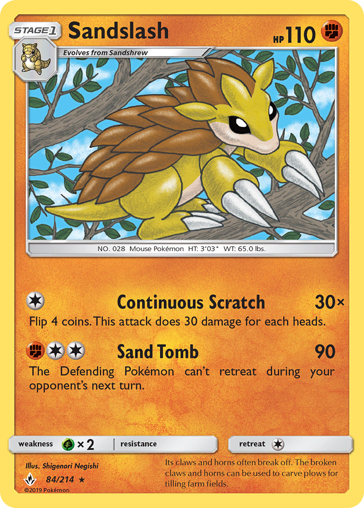 Sandslash (84/214) [Sun & Moon: Unbroken Bonds] | Chromatic Games