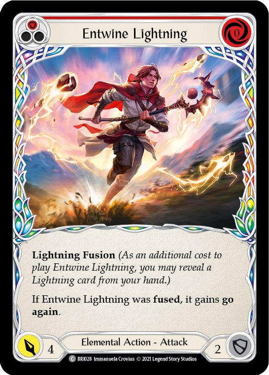 Entwine Lightning (Red) [BRI028] (Tales of Aria Briar Blitz Deck)  1st Edition Normal | Chromatic Games