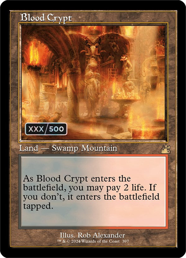 Blood Crypt (Retro) (Serialized) [Ravnica Remastered] | Chromatic Games