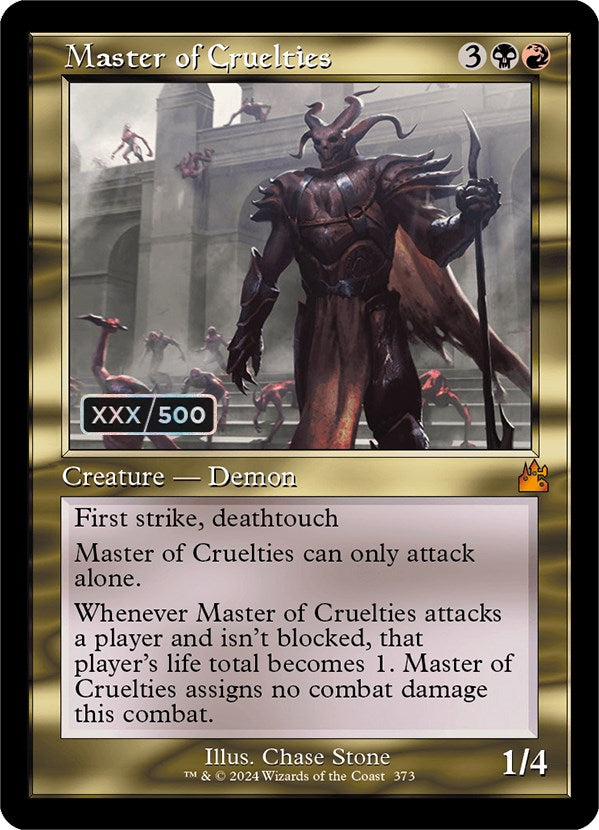 Master of Cruelties (Retro) (Serialized) [Ravnica Remastered] | Chromatic Games