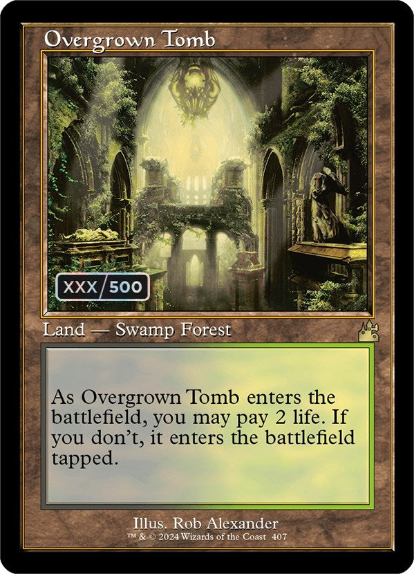 Overgrown Tomb (Retro) (Serialized) [Ravnica Remastered] | Chromatic Games