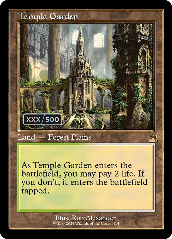 Temple Garden (Retro) (Serialized) [Ravnica Remastered] | Chromatic Games