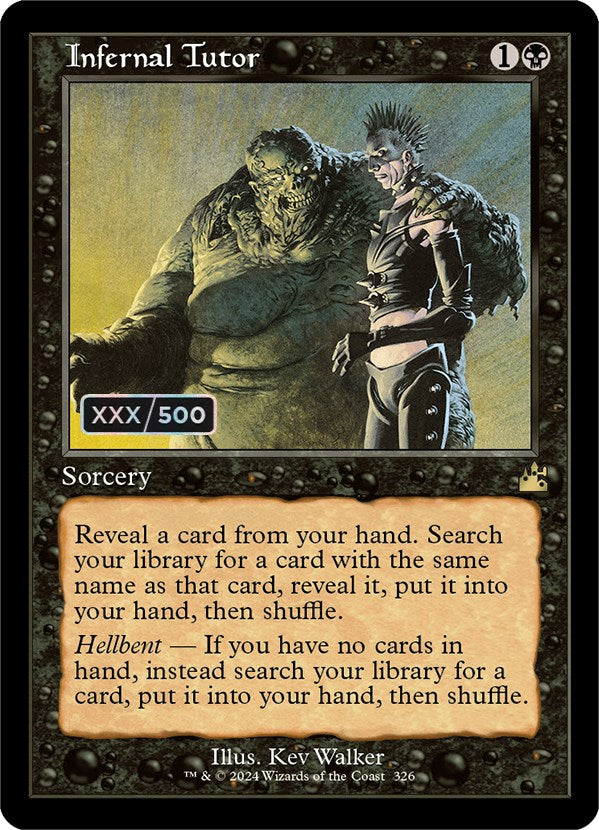 Infernal Tutor (Retro) (Serialized) [Ravnica Remastered] | Chromatic Games