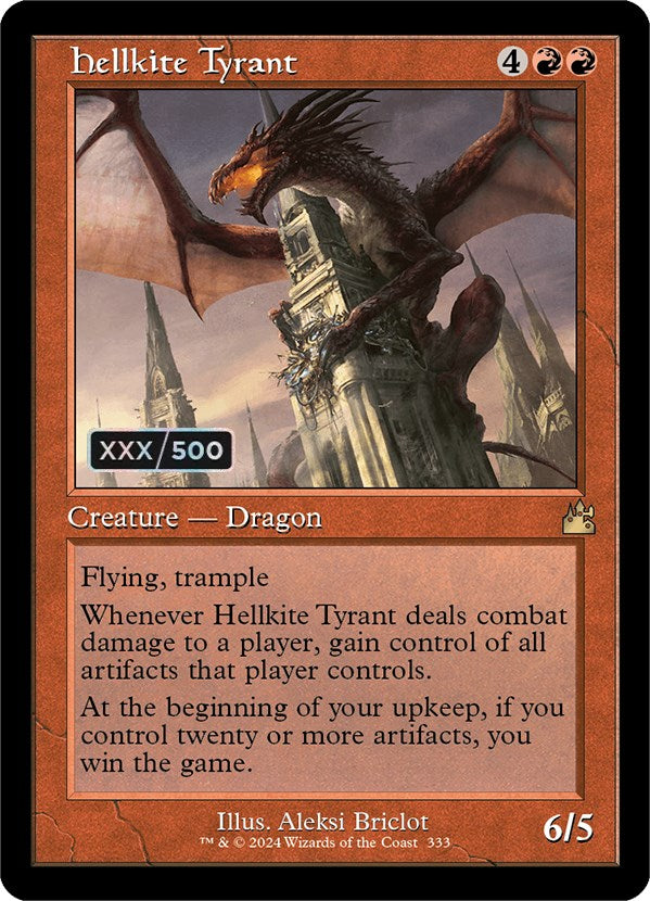 Hellkite Tyrant (Retro) (Serialized) [Ravnica Remastered] | Chromatic Games