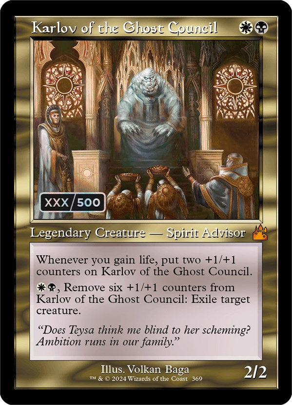 Karlov of the Ghost Council (Retro) (Serialized) [Ravnica Remastered] | Chromatic Games