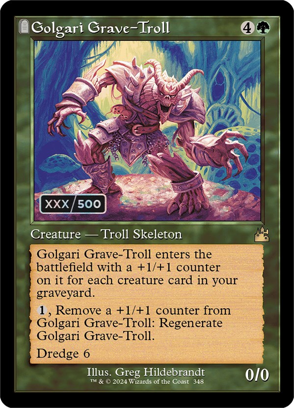 Golgari Grave-Troll (Retro) (Serialized) [Ravnica Remastered] | Chromatic Games