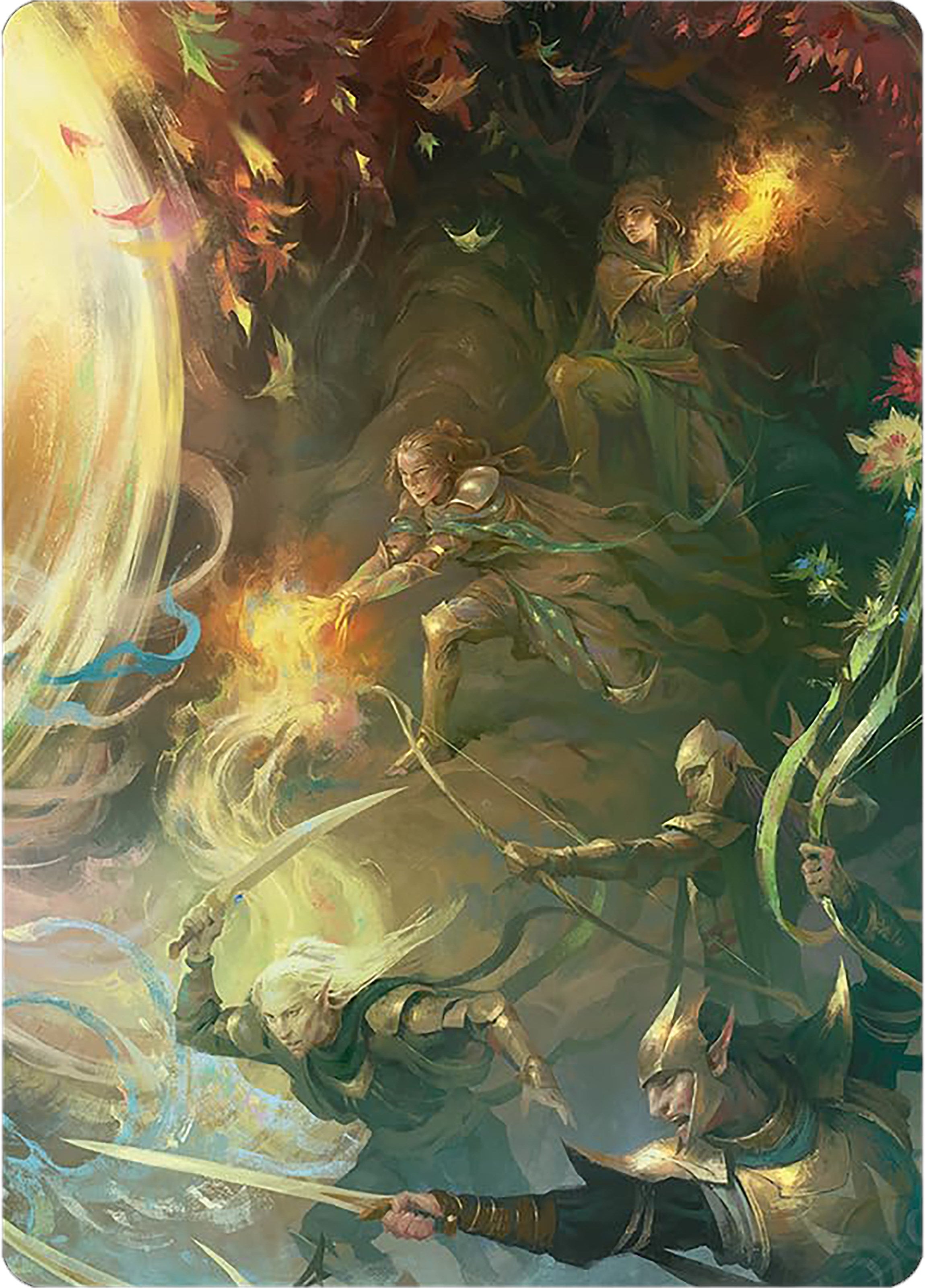 Rally the Galadhrim Art Card [The Lord of the Rings: Tales of Middle-earth Art Series] | Chromatic Games