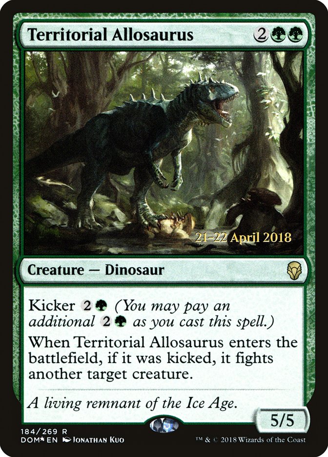 Territorial Allosaurus [Dominaria Prerelease Promos] | Chromatic Games