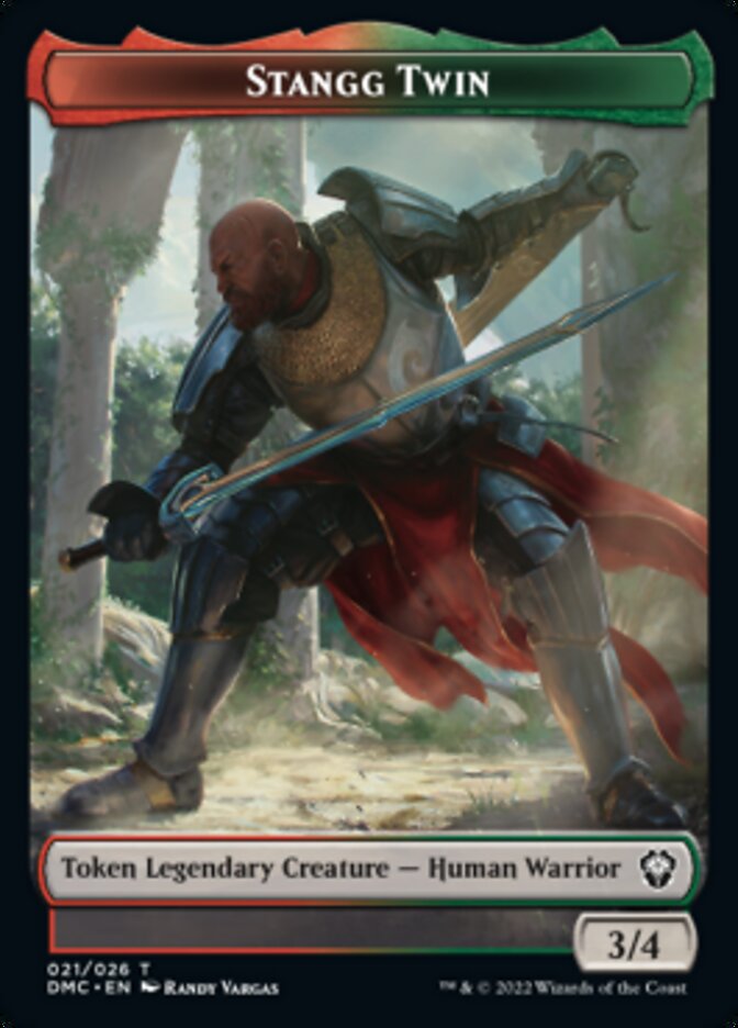 Soldier // Stangg Twin Double-Sided Token [Dominaria United Tokens] | Chromatic Games