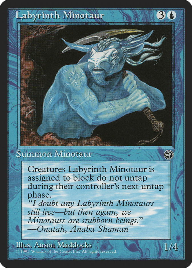 Labyrinth Minotaur (Onatah Flavor Text) [Homelands] | Chromatic Games