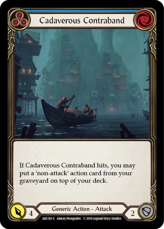 Cadaverous Contraband (Blue) [ARC181-C] (Arcane Rising)  1st Edition Rainbow Foil | Chromatic Games