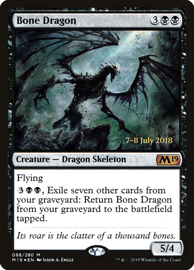 Bone Dragon [Core Set 2019 Prerelease Promos] | Chromatic Games