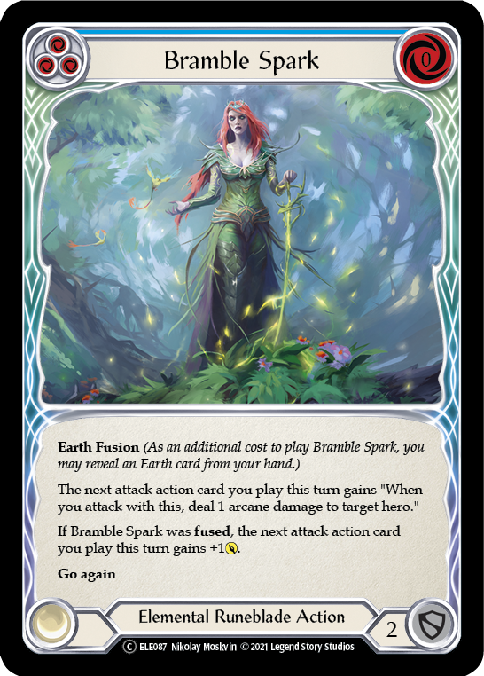 Bramble Spark (Blue) [U-ELE087] (Tales of Aria Unlimited)  Unlimited Rainbow Foil | Chromatic Games