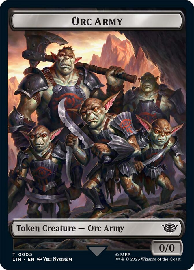 Orc Army Token (05) [The Lord of the Rings: Tales of Middle-Earth Tokens] | Chromatic Games