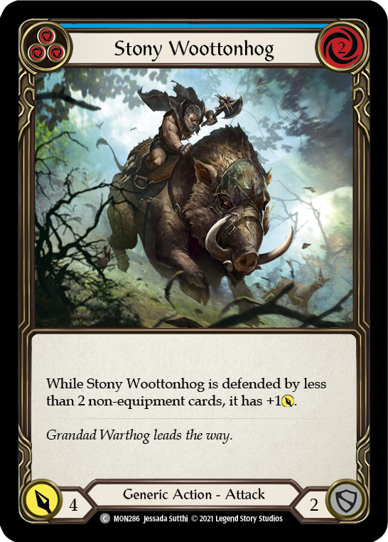 Stony Woottonhog (Blue) [MON286] (Monarch)  1st Edition Normal | Chromatic Games