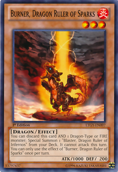 Burner, Dragon Ruler of Sparks [LTGY-EN097] Common | Chromatic Games