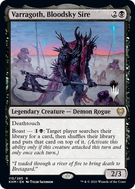 Varragoth, Bloodsky Sire (Promo Pack) [Kaldheim Promos] | Chromatic Games