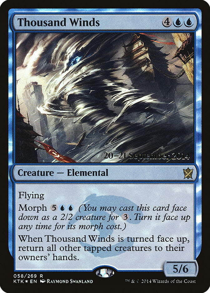 Thousand Winds [Khans of Tarkir Prerelease Promos] | Chromatic Games