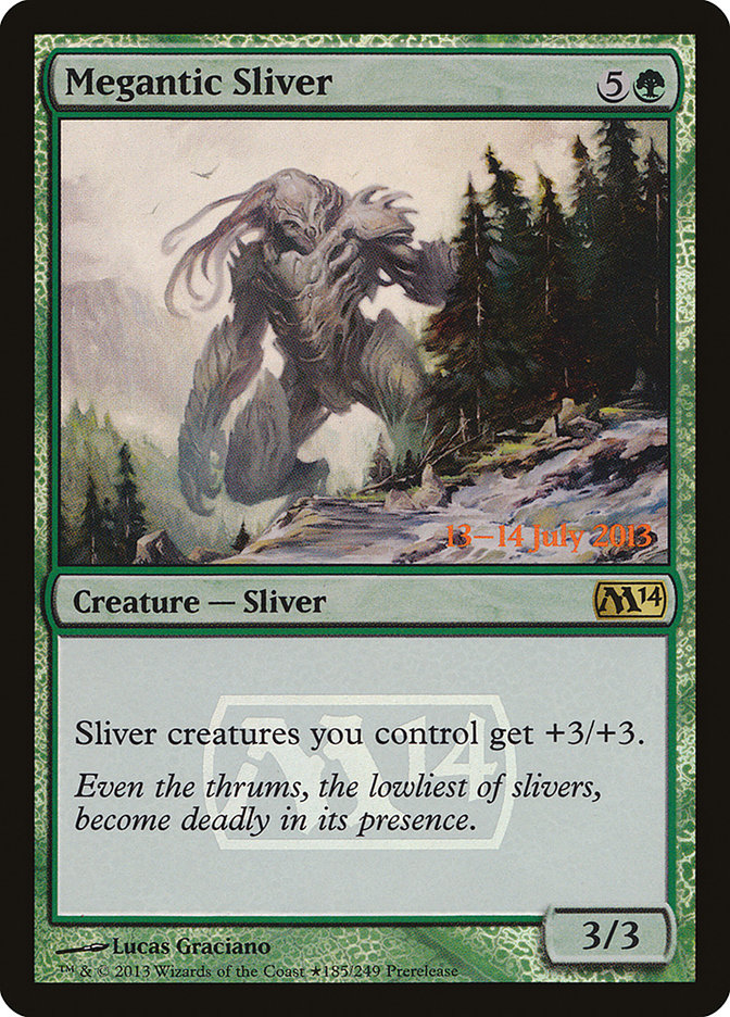 Megantic Sliver [Magic 2014 Prerelease Promos] | Chromatic Games