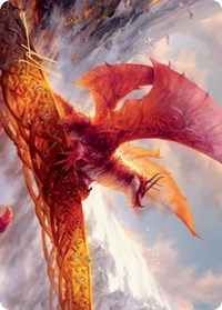 Goldspan Dragon Art Card (Gold-Stamped Signature) [Kaldheim Art Series] | Chromatic Games