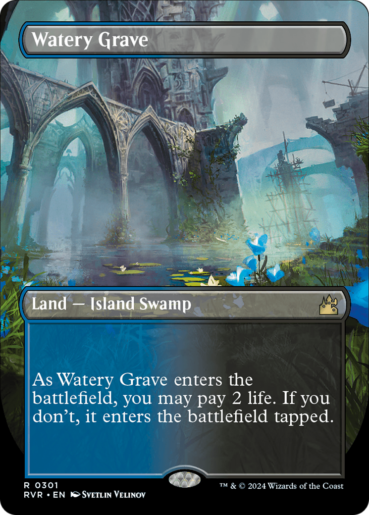 Watery Grave (Borderless) [Ravnica Remastered] | Chromatic Games