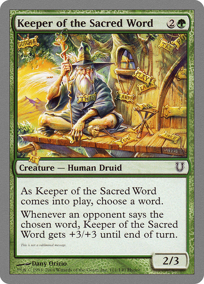 Keeper of the Sacred Word [Unhinged] | Chromatic Games