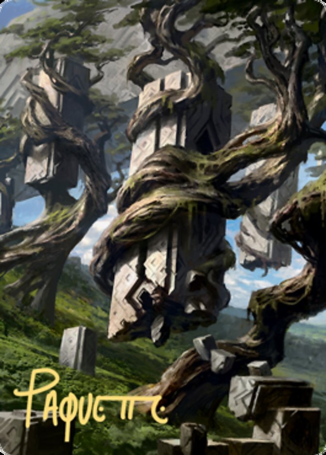 Forest 2 Art Card (Gold-Stamped Signature) [Zendikar Rising Art Series] | Chromatic Games