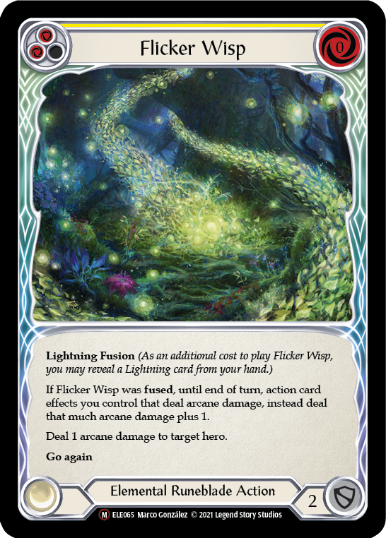 Flicker Wisp [U-ELE065] (Tales of Aria Unlimited)  Unlimited Rainbow Foil | Chromatic Games