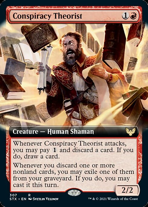 Conspiracy Theorist (Extended Art) [Strixhaven: School of Mages] | Chromatic Games