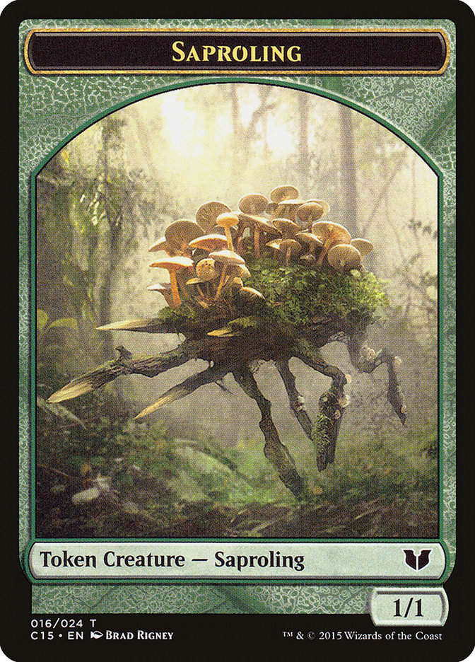 Snake (017) // Saproling Double-Sided Token [Commander 2015 Tokens] | Chromatic Games