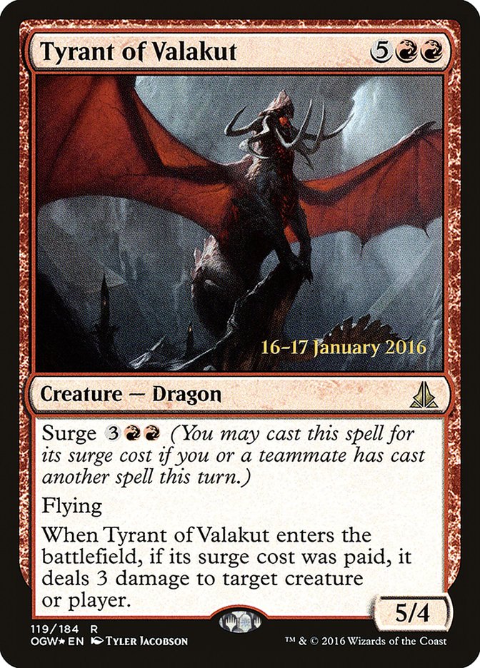 Tyrant of Valakut [Oath of the Gatewatch Prerelease Promos] | Chromatic Games