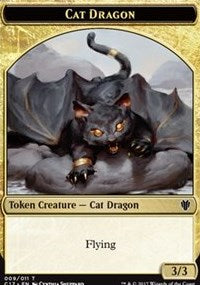 Cat Dragon // Dragon (006) Double-Sided Token [Commander 2017 Tokens] | Chromatic Games