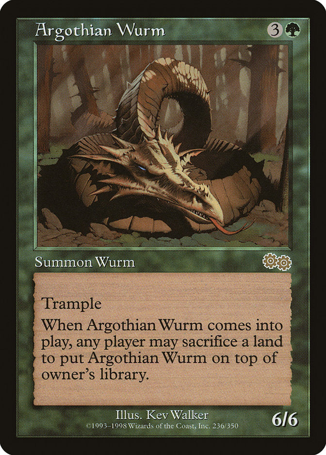 Argothian Wurm [Urza's Saga] | Chromatic Games