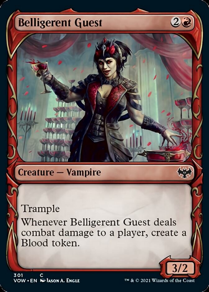 Belligerent Guest (Showcase Fang Frame) [Innistrad: Crimson Vow] | Chromatic Games