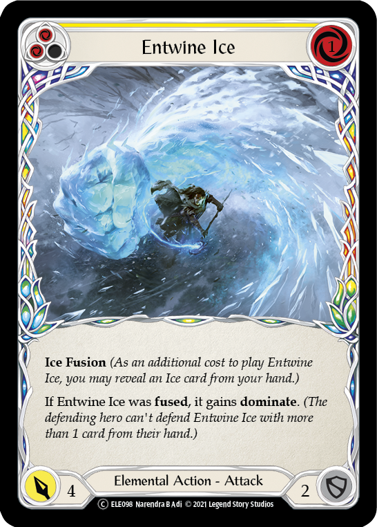 Entwine Ice (Yellow) [U-ELE098] (Tales of Aria Unlimited)  Unlimited Rainbow Foil | Chromatic Games