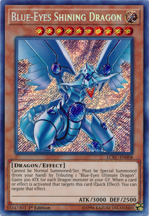 Blue-Eyes Shining Dragon [LCKC-EN008] Secret Rare | Chromatic Games