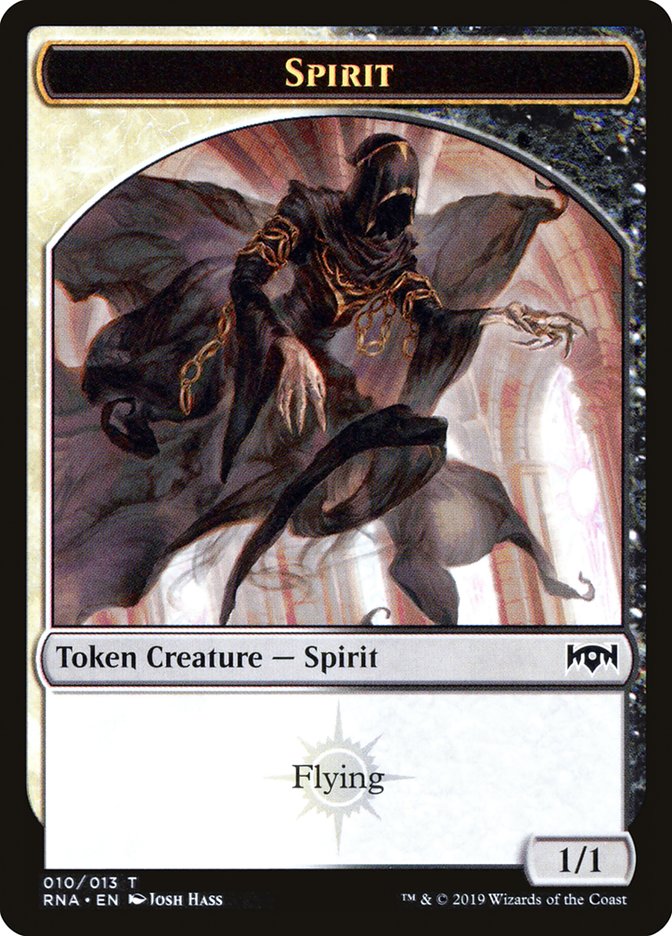 Spirit (002) // Spirit (010) Double-Sided Token [Ravnica Allegiance Guild Kit Tokens] | Chromatic Games