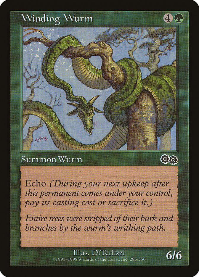 Winding Wurm [Urza's Saga] | Chromatic Games