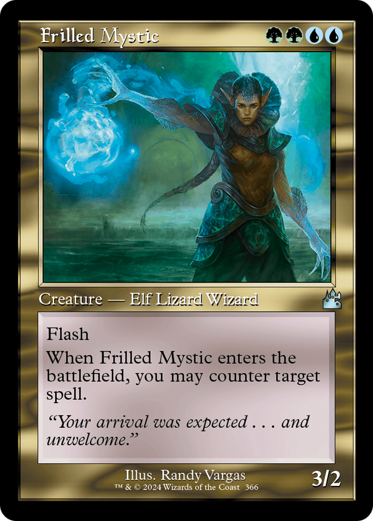 Frilled Mystic (Retro Frame) [Ravnica Remastered] | Chromatic Games