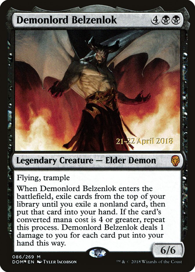 Demonlord Belzenlok [Dominaria Prerelease Promos] | Chromatic Games