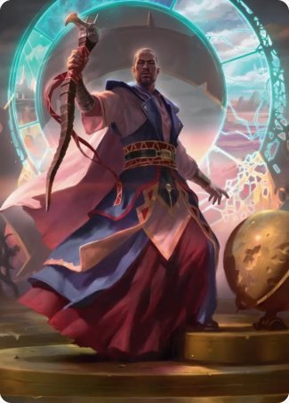 Teferi, Who Slows the Sunset Art Card [Innistrad: Midnight Hunt Art Series] | Chromatic Games