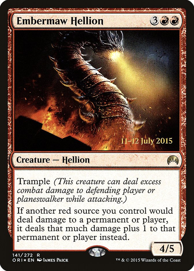 Embermaw Hellion [Magic Origins Prerelease Promos] | Chromatic Games